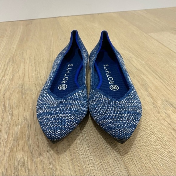 Rothy’s The Pointed Indigo Heather Ballet Flats Size 6 - Picture 3 of 8